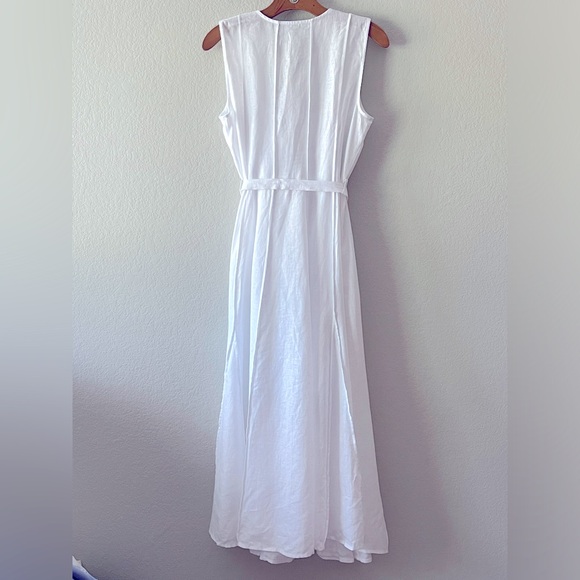 J Crew NWT Seamed Linen Dress with Removable Belt Size Small in White - Picture 14 of 16